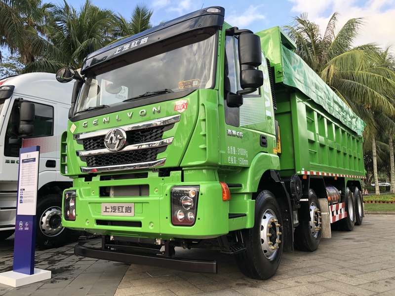 紅巖杰獅C6 LNG 8×4智能渣土車