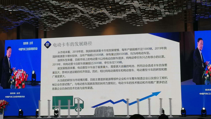 安慶衡主任介紹國(guó)內(nèi)電動(dòng)卡車的發(fā)展路徑